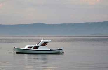 Image showing boat with bird