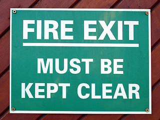 Image showing Fire exit sign