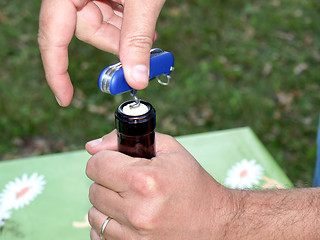 Image showing Bottle opening
