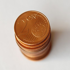 Image showing Euro coins