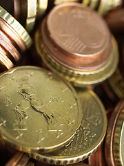 Image showing Euro coins background