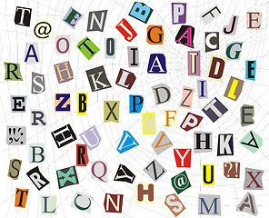 Image showing Alphabet on a web