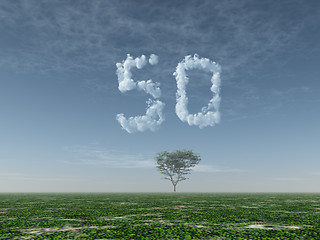 Image showing cloudy fifty