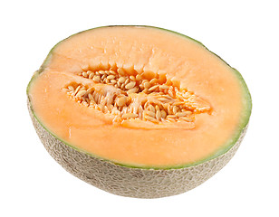Image showing Cantaloupe Melon On White