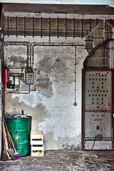 Image showing Old electric control room