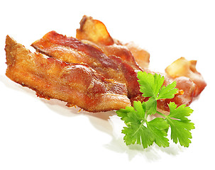 Image showing fried bacon
