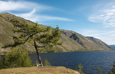 Image showing View on mountain Lake