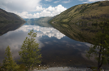 Image showing View on Siberian mountain  Lake