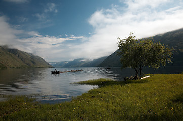 Image showing View on mountain Lake