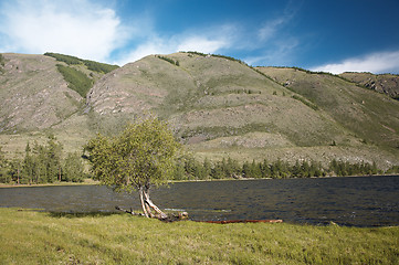 Image showing View on mountain Lake