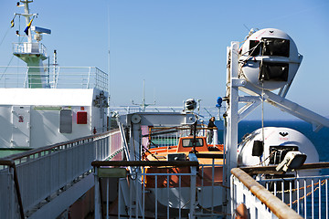 Image showing Ferry with rescue equipment