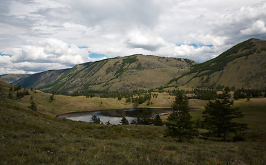 Image showing View on Siberian mountain lake