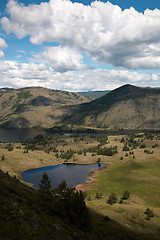 Image showing View on Siberian mountain lake