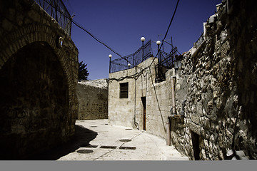 Image showing Jerusalem street travel on holy land