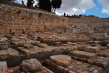 Image showing Old jewish cemetry in olive mount