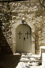 Image showing Jerusalem street travel on holy land