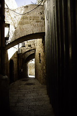 Image showing Jerusalem street travel on holy land