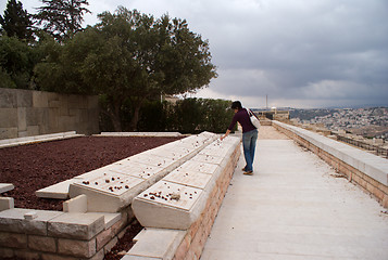 Image showing Old jewish cemetry in olive mount