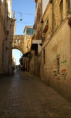 Image showing A street in the old city jerusalem