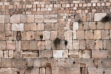 Image showing Wailing wall in jerusalem