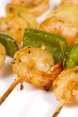 Image showing Prawn kebabs