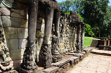 Image showing Cambodia - Angkor - Terrace of the Elephants