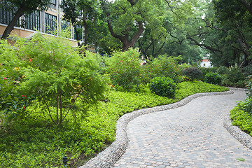 Image showing Road in garden