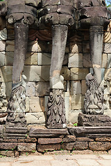 Image showing Cambodia - Angkor - Terrace of the Elephants