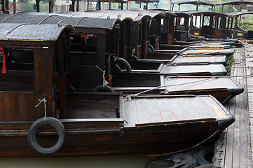 Image showing China wupeng boats in the river