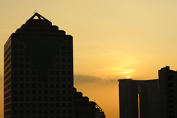 Image showing Urban sunset