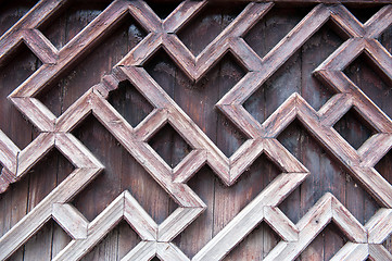 Image showing Chinese wooden window