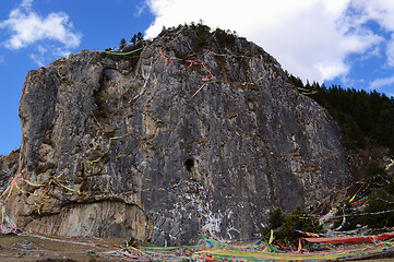 Image showing Celestial burial mountain in Tibetan area