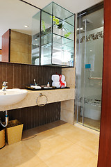 Image showing Luxury hotel toilet