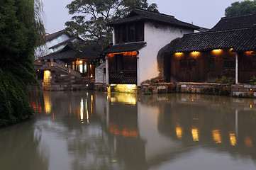 Image showing China building night scene