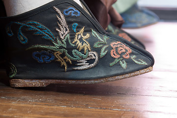 Image showing Embroidered shoes