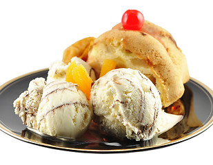 Image showing ice cream with apple pie 