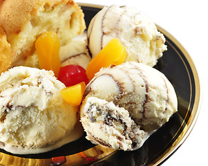 Image showing ice cream with apple pie 