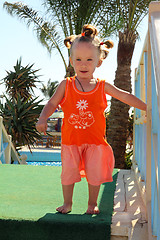 Image showing happy little girl outdoor