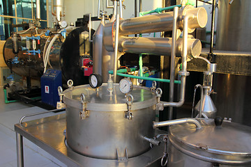 Image showing distillation of essential oils in factory