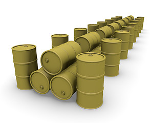 Image showing Yellow barrels