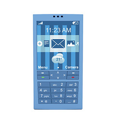 Image showing Blue mobile phone