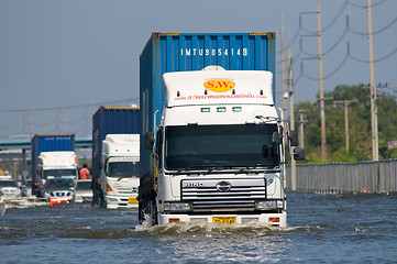 Image showing Monsoon flooding in Bangkok, November 2011