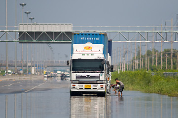 Image showing Monsoon flooding in Bangkok, November 2011