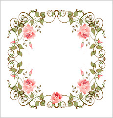 Image showing vintage floral frame