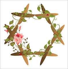 Image showing vintage floral frame