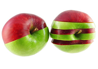 Image showing green and red apples