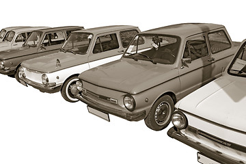 Image showing retro cars on white background