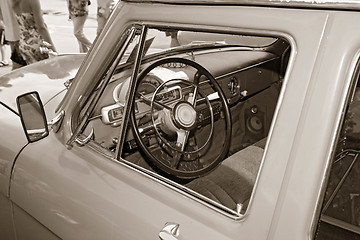 Image showing interior retro car