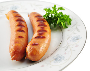 Image showing cheese sausages