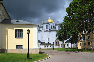 Image showing christian church on background cloudy sky